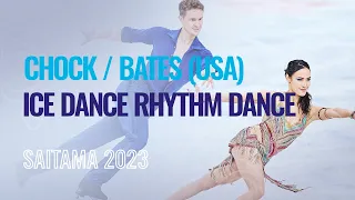 CHOCK / BATES (USA) | Ice Dance Rhythm Dance | Saitama 2023 | #WorldFigure