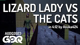 Lizard Lady vs the Cats by Asuka424 in 4:12 - Awesome Games Done Quick 2023