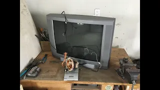 Scrapping a CRT television for loads of free copper, aluminum, silver, and zero waste.