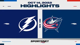 NHL Highlights | Lightning vs. Blue Jackets - October 14, 2022