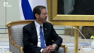 Israeli anthem at the royal palace of Abu Dhabi