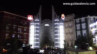 Inauguración iluminación Falla Sueca-Literato Azorín - Valencia Las Fallas 2015