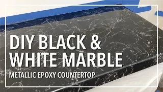 DIY Black & White Marble Countertop Resurfacing With Epoxy Resin