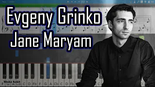 Evgeny Grinko - Jane Maryam [Piano Tutorial | Sheets | MIDI] Synthesia