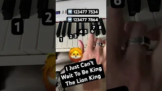 How to play I Just Can’t Wait To Be King from Disney’s Lion King on piano