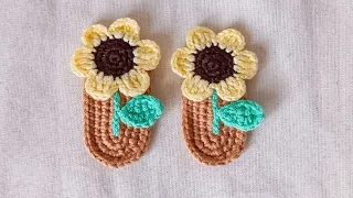 Crochet Sunflower Hair Clips (2) | Cute Girls' Hair Accessories Tutorial!