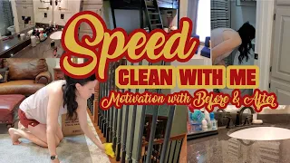 SPEED CLEANING MOTIVATION//POWER HOUR CLEAN WITH ME//BOYS BATHROOM GAMEROOM BEDROOM