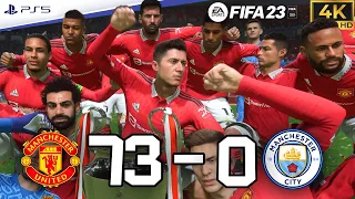 FIFA 23 - What happen if Ronaldo Messi Neymar and Mbappe Play Together Manchester United vs Man City