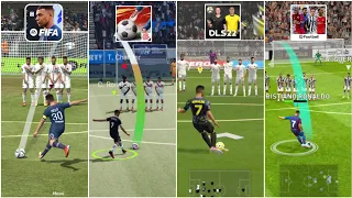 FIFA MOBILE 22 🆚 VIVE LE FOOTBALL 22 🆚 eFootball PES 🆚 DLS 22 • FREE KICK COMPARISON 🔥💥