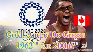 ANDRE DE GRASSE, GOLD FOR CANADA IN 200m Tokyo 2020 #andredegrasse