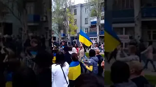 Последний украинский митинг в захваченном Донецке - 28 апреля 2014