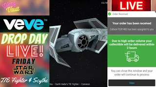 VeVe Drop Day LIVE - Star Wars Vehicles Blindbox NFT Drop! Darth Vader's Tie Fighter & Scythe NFTs!