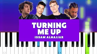 Issam Alnajjar x Loud Luxury x Ali Gatie - Turning Me Up (Hadal Ahbek) (Piano Tutorial)