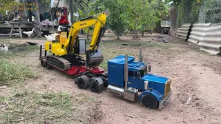 EXAVATOR Komatsu 350 ACTION!!! Rc Truck Works RC KAMA 3 Together… RC TRUCK…