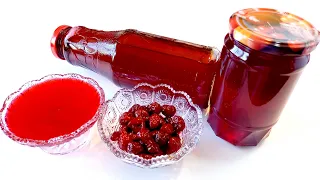 Сырое сухое варенье из вишни, желе и сироп / Raw dry cherry jam, jelly and syrup