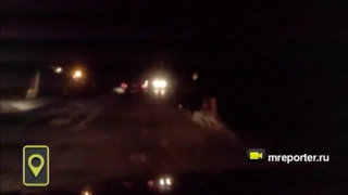 Новгородские дорожники кладут асфальт в мороз / Novgorod road builders laid asphalt in cold