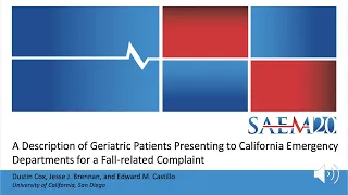 A Description of Geriatric Patients Presenting to California Emergency Departments for Fall