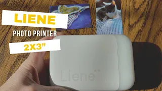 Liene 2x3” Photo Printer, Mini Instant Portable Photo Printer Bundle, Compatible w/iOS & Android