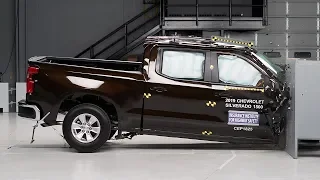 2019 Chevrolet Silverado 1500 crew cab passenger-side small overlap IIHS crash test