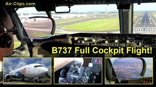 Air Vanuatu Boeing 737-800 STUNNING Sydney Cockpit Landing with ATC and FULL FLIGHT! [AirClips]