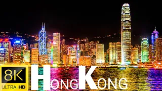 HONG KONG 8K ultra HD 60fps (Dolby vision) Video. Mind-Blowing Cyberpunk Drone Video