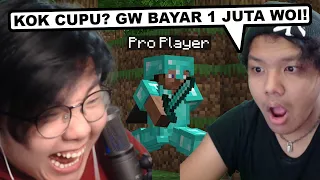 Gw Sewa PRO PLAYER di Minecraft Untuk Isengin Temen Gw di Minecraft