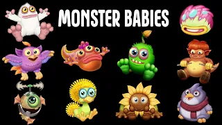 Monster Babies - All Sounds and Animations | Single and Double Element Monsters | MSM: Dawn of Fire