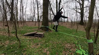 Guy Lands A Front Flip On A Slackline! Insane Parkour Tricks