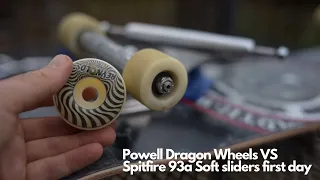 Spitfire Reynolds 93’s Soft Sliders VS Powel Dragon wheels