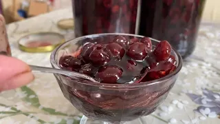 Вишнёвое Варенье без Варки-ЗИМОЙ Как Сохранилась👌Qişda Bişmədən Vişnə🍒Cherry Jam Without Cooking