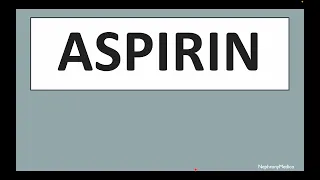 Aspirin | PHARMACOLOGY | Rapid Revision | USMLE