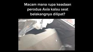Bagaimana keadaan tempat duduk belakang Perodua Axia?