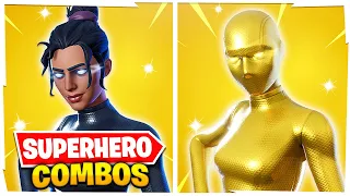 5 NEW TRYHARD SUPERHERO SKIN COMBOS IN FORTNITE! (Pros ONLY Use These Sweaty Combos)