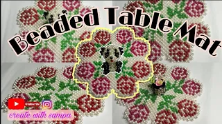 BEADED TABLE MAT | PART 1 | CREATE WITH SAMPA | #youtubevideo #youtube #trending #beaded  #india