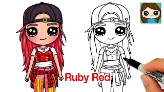 How to Draw Rainbow High Fashion Doll 🌈  Ruby Red