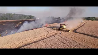 Incendie a l'ouest d'Arras, 12 hectares détruit .