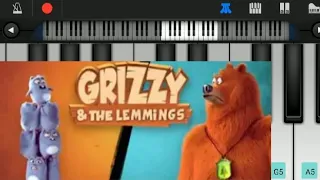 Grizzy And The Lemmings theme song in piano