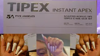 Five Angeles Tipex Gel Nail Tips Kit | Gel X Nail Kit Try On | Watch Me Do My Nails 💅