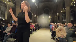 Rock Choir sing I Wanna Dance With Somebody (Who Loves Me) at Wakefield Cathedral