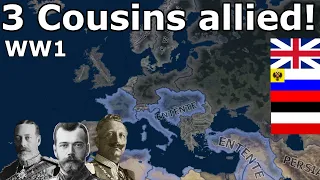 What if Germany, Britain and Russia were Allies in WW1? | HOI4 Timelapse