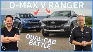 Isuzu D-Max takes on all-new Ford Ranger | Isuzu D-Max X-Terrain v Ford Ranger Sport | Drive.com.au