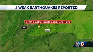 USGS: 5 earthquakes shake area near Great Smoky Mountains National Park along North Carolina-Tenn...