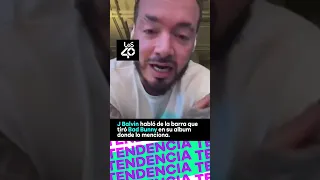 J Balvin responde tiradera de Bad Bunny