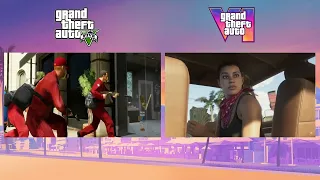 GTA 6 vs GTA 5 : First Trailer : Graphics Comparison → Side by Side