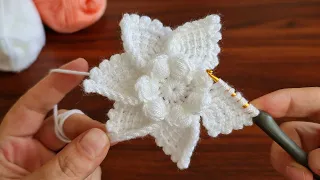 Super Easy Crochet Knitting Flower  Motif - Çok Kolay Tığ İşi Şahane Motif Örgü Modeli..