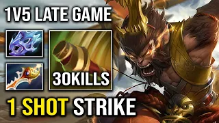 1 Shot Bounless Strike Moon Shard + Rapier Monkey King 1v5 Super Hard Carry Dota 2