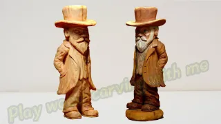 wood carving gentleman