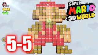 Super Mario 3D World - 5-5 Bob-ombs Below - All Stars & Stamp 100% Gameplay Walkthrough