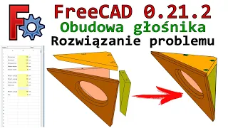 [374] FreeCAD - obudowa narożnikowa głośnika - patent na ciekawą konstrukcję modelu 3D