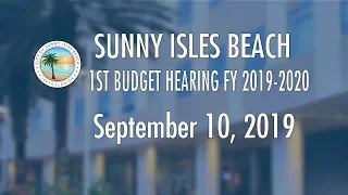 September 10, 2019 First Budget Hearing FY 2019 - 2020